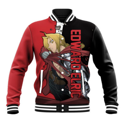 Elric Edward - Fullmetal Alchemist Anime Varsity Jacket Anime Style