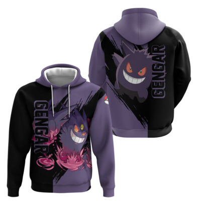 Gengar Shirts Pokemon Anime Hoodie