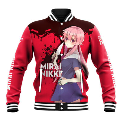 Yuno Gasai Future Diary Mirai Nikki Anime Varsity Jacket Anime Style