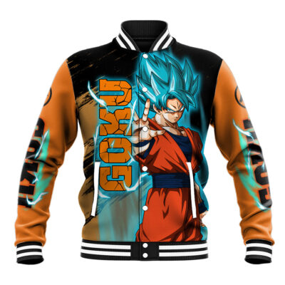 Goku Blue Anime - Dragon Ball Anime Varsity Jacket