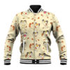 Meowth Pokemon Anime Varsity Jacket Pattern Style