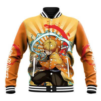 Zenitsu Agatsuma Anime Varsity Jacket Demon Slayer