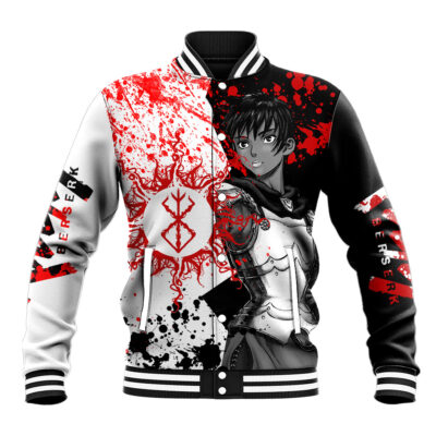Casca Berserk Anime Varsity Jacket Grunge Blood Style