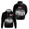 Keisuke Takahashi RX-7 Initial D Hoodie Manga Mix Anime Style