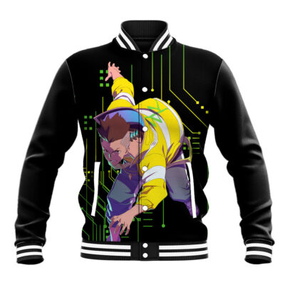 Cyberpunk David Martinez Anime Varsity Jacket