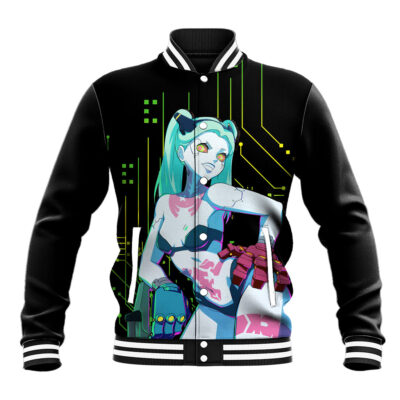 Cyberpunk Rebecca Anime Varsity Jacket