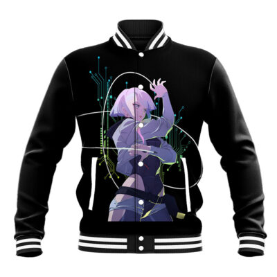 Cyberpunk Lucy - Anime Cyberpunk Anime Varsity Jacket