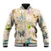 Pokemon Anime Eeveelutions Anime Varsity Jacket Cherry Blossoms Pattern