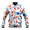 Pokemon Latios & Latias Anime Anime Varsity Jacket Seamless Floral