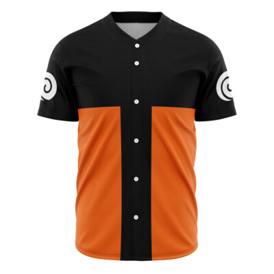 Hooktab 3D Printed Uzumaki Shipuuden V2 Naruto Men's Short Sleeve Anime Baseball Jersey
