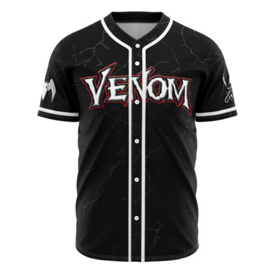 Hooktab 3D Printed Venom Marvel Men's Short Sleeve Anime Baseball Jersey