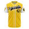 Hooktab 3D Printed Yellow Sabertooths Trini Power Rangers Men's Short Sleeve Anime Baseball Jersey