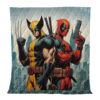 Deadpool and Wolverine Marvels Quilt Blanket