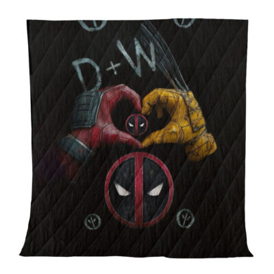 Deadpool and Wolverine Marvels Quilt Blanket