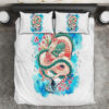 Chihiro Haku and No Face Spirited Away Bedding Set Cover