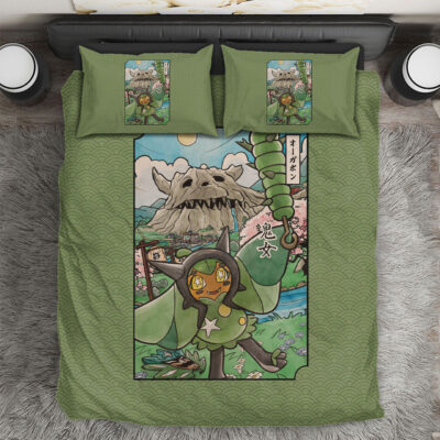 Ogerpon Pokemon Japanese Art Bedding Set Cover