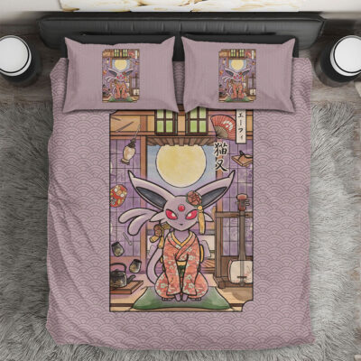 Espeon Pokemon Japanese Art Bedding Set Cover