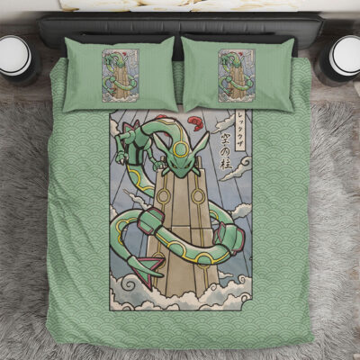 Rayquaza Pokemon Japanese Art Bedding Set Cover