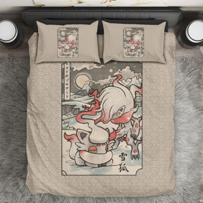 Hisuian Zorua and Zoroark Pokemon Japanese Art Bedding Set Cover