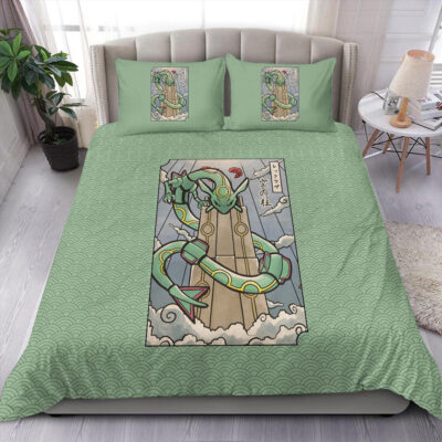 Rayquaza Pokemon Japanese Art Bedding Set Cover