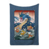 Gyarados and Magikarp Pokemon Japanese Art Blanket