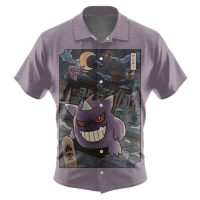 Gengar Pokemon Japanese Art Hawaiian Shirt