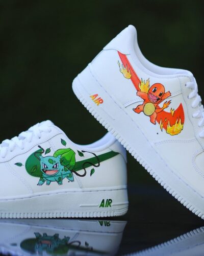 Pokemon - Bulbasaur x Charmander Air Force 1 Custom