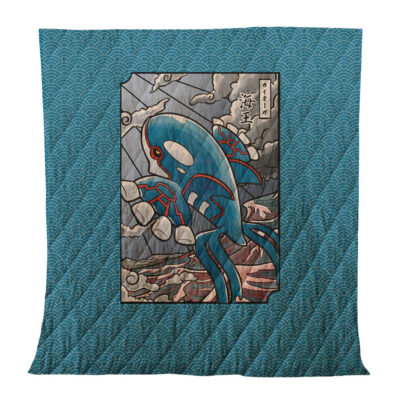 Kyogre Pokemon Japanese Art Quilt Blanket