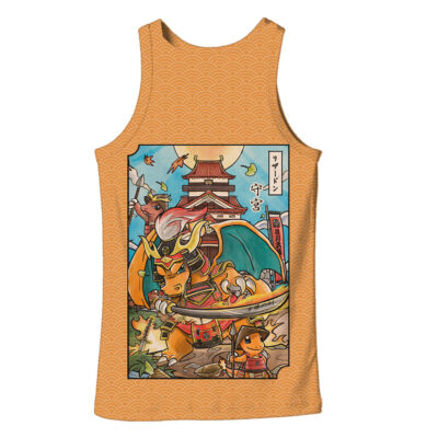 Charizard Pokemon Japanese Art 3D Tank Top