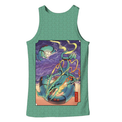 Mega Rayquaza Pokemon Japanese Art 3D Tank Top