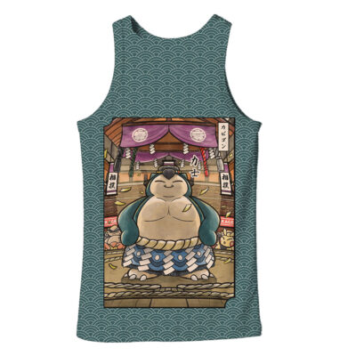 Snorlax Pokemon Japanese Art 3D Tank Top