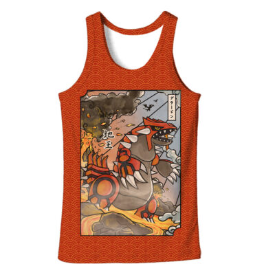 Groudon Pokemon Japanese Art 3D Tank Top