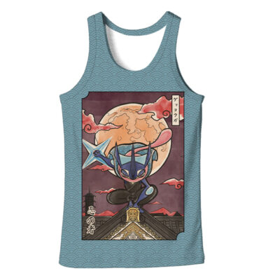 Greninja Pokemon Japanese Art 3D Tank Top