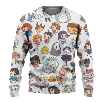 Chibi Chibi Spirited Away Ugly Christmas Sweater