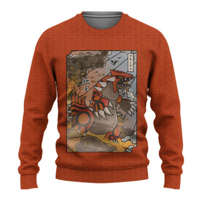 Groudon Pokemon Japanese Art Ugly Christmas Sweater