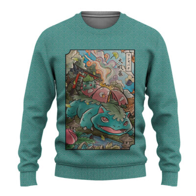 Venusaur Pokemon Japanese Art Ugly Christmas Sweater