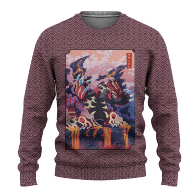 Primal Groudon Pokemon Japanese Art Ugly Christmas Sweater