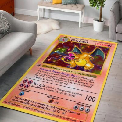 Charizard Pokemon Card Pokemon Rug