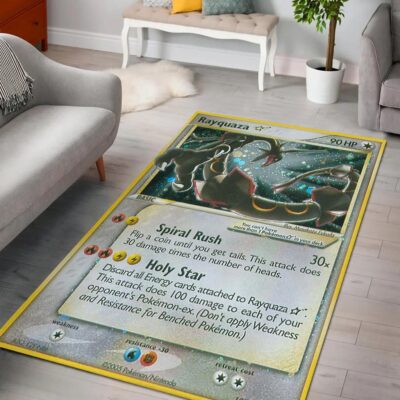 Rayquaza Pokemon Card Pokemon Rug