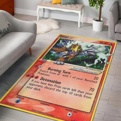 Entei Pokemon Card Pokemon Rug