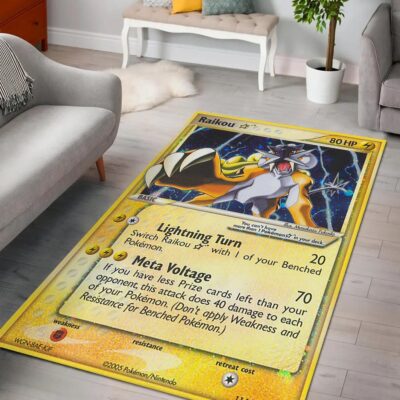 Raikou Pokemon Card Pokemon Rug