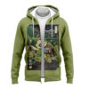 Celebi Pokemon Japanese Art Zip Hoodie