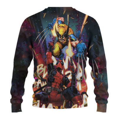 Deadpool and Wolverine Marvels Ugly Christmas Sweater