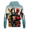 Deadpool and Wolverine Marvels Zip Hoodie