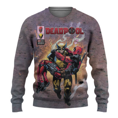 Deadpool and Wolverine Marvels Ugly Christmas Sweater