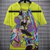 Hatsune Miku Men's Music Fashion Casual Crew Neck T-Shirt