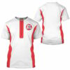 Captain Costume Red White Cosplay, Costume T-shirt