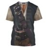 Jack Sparrow Pirates Of The Caribbean Cosplay Costume, Costume T-shirt