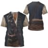 Jack Sparrow Pirates Of The Caribbean Cosplay Costume, Costume T-shirt