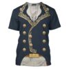 Marquis De La Fayette Historical T-shirt, Costume T-shirt